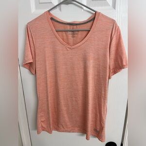 Skechers Sport Women’s Peach V-Neck Active T-Shirt Size XL